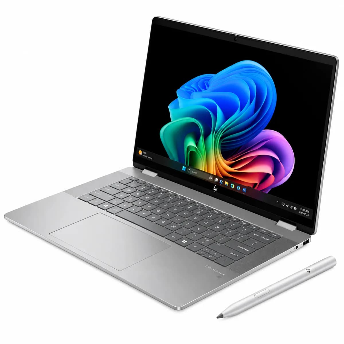 Hp Omnibook X Flip Laptop Ngai 14-Fm0047nr Intel Core Ultra 7 256v 16gb ram 512gb ssd Touchscreen, Hp Tilt Pen &Win11 Home
