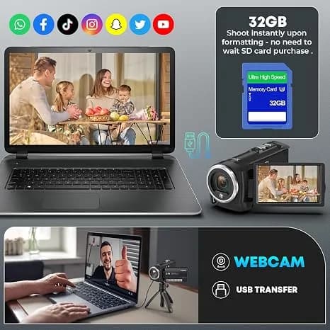 2.7k Camcorder With Remote Control 2