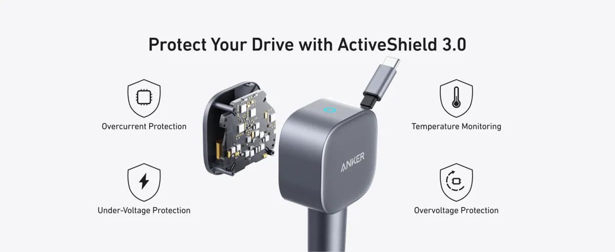 Anker Retractable Usb-c Car Charger, 75w Retractable Cable 3