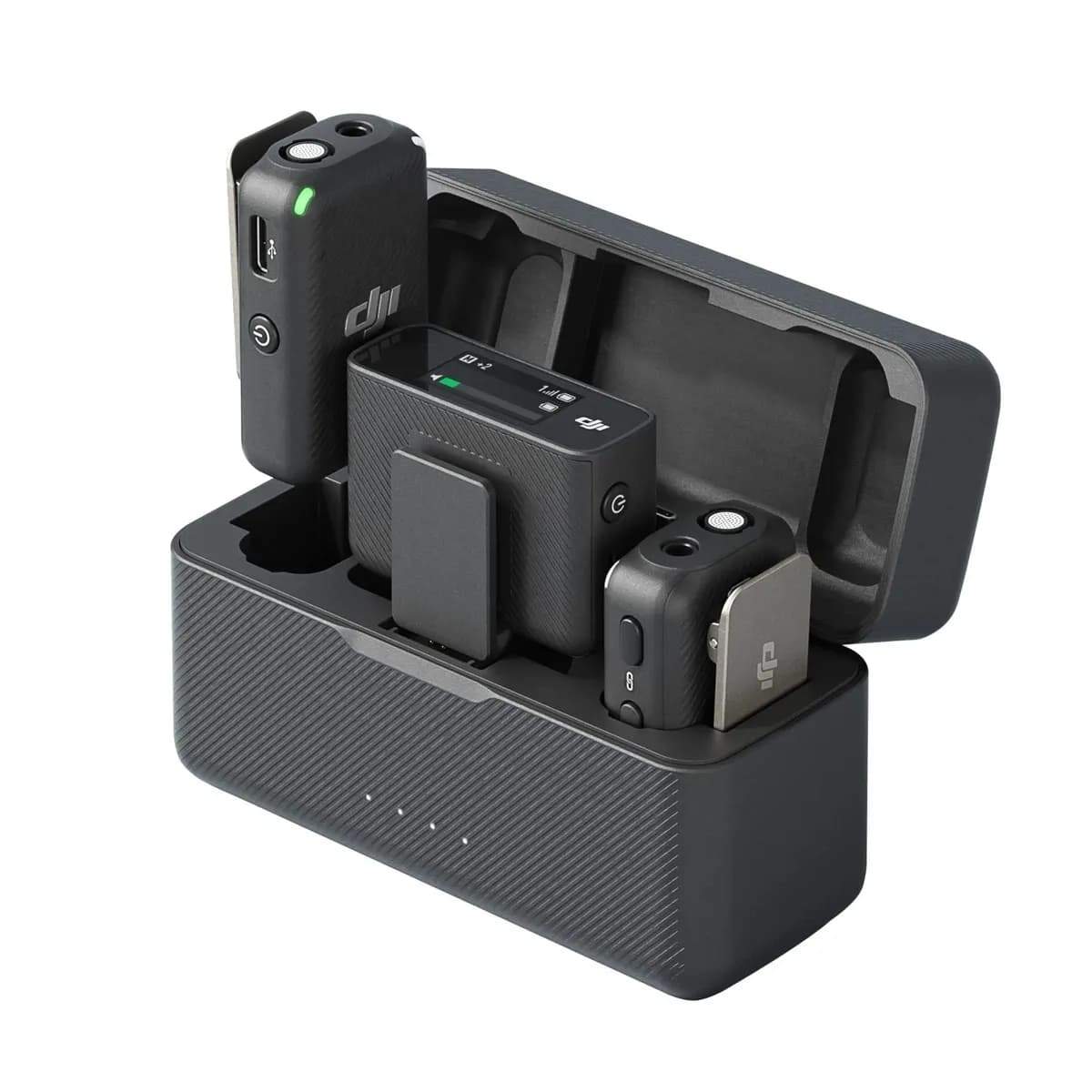DJI Mic 2 (2 TX + 1 RX + Charging Case), All-in-one Wireless Microphone