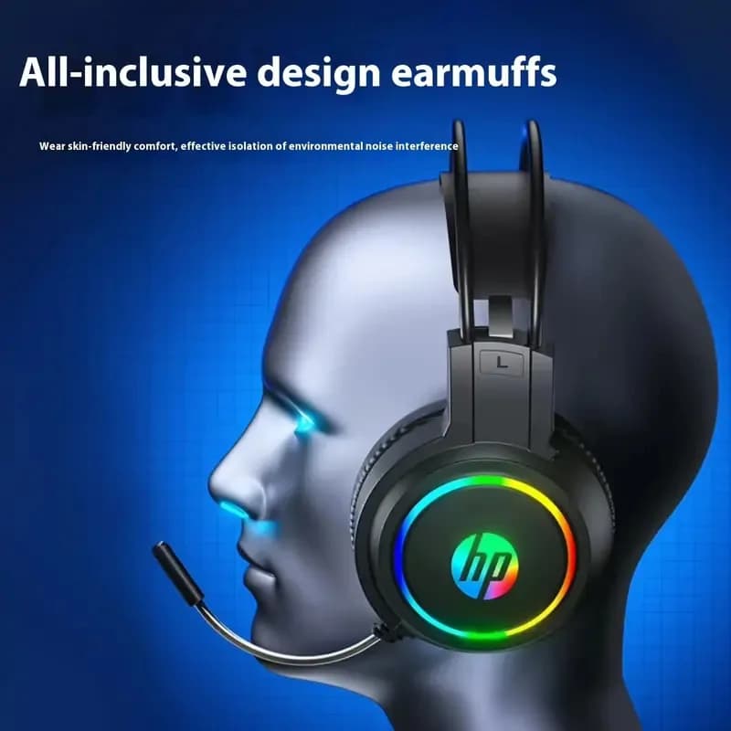 Hp H100 Backlight Usb Wired Gaming Headset For Pc Computers Games 5