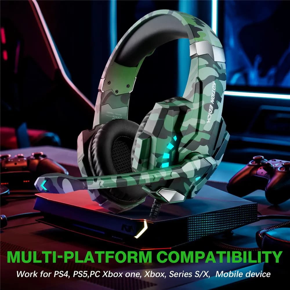 G9000 Pro Noise Isolating Gaming Headset + Mic For Ps5 Ps4 Pc Xbox Phones & Tablets - Green 10