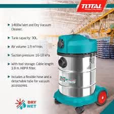 Total Wet and Dry Vacuum Cleaner 30L 1400W 4