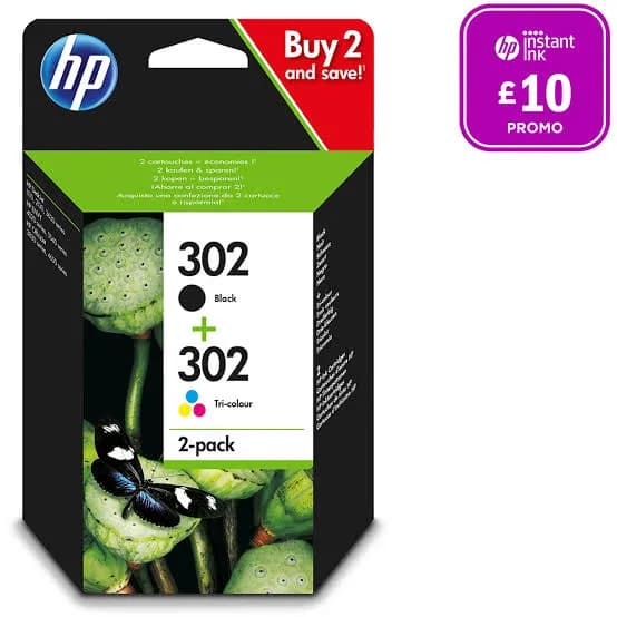 HP 302 Black and Tri Colour Ink Cartridges 2 Pack 4