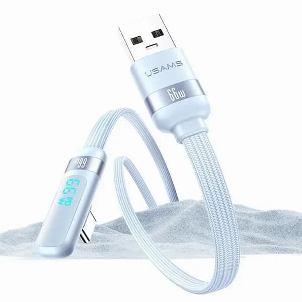 USAMS USB To Type-C 6A Fast Charge Digital Display Data Cable