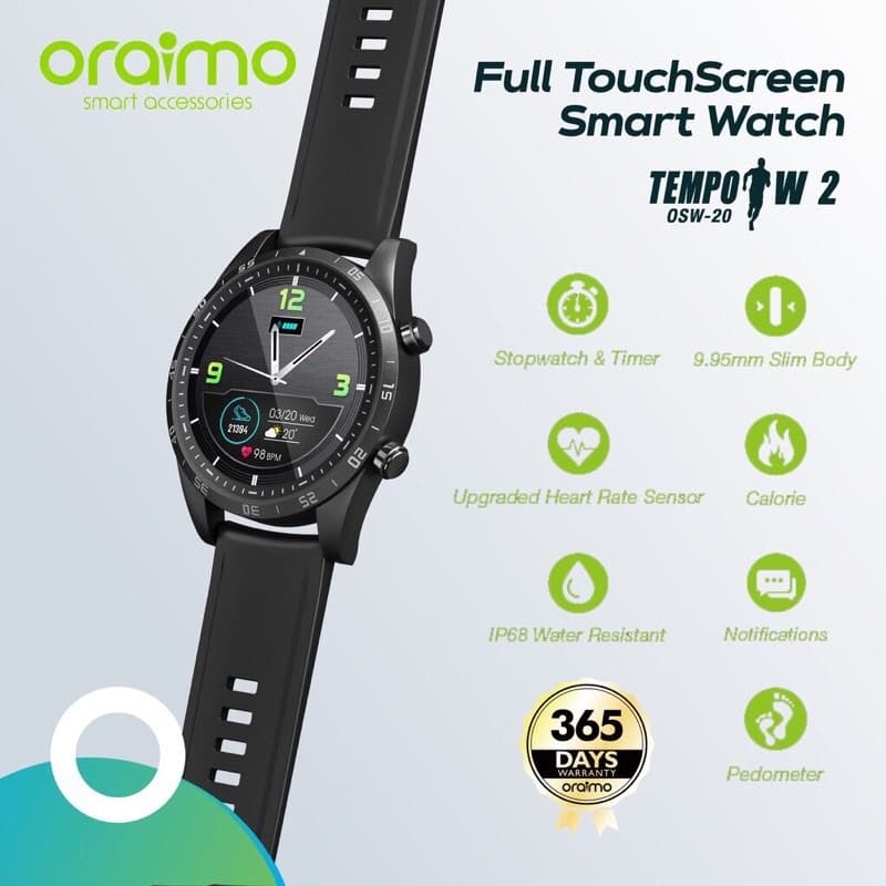 Oraimo Smart Watch Tempo w2 2