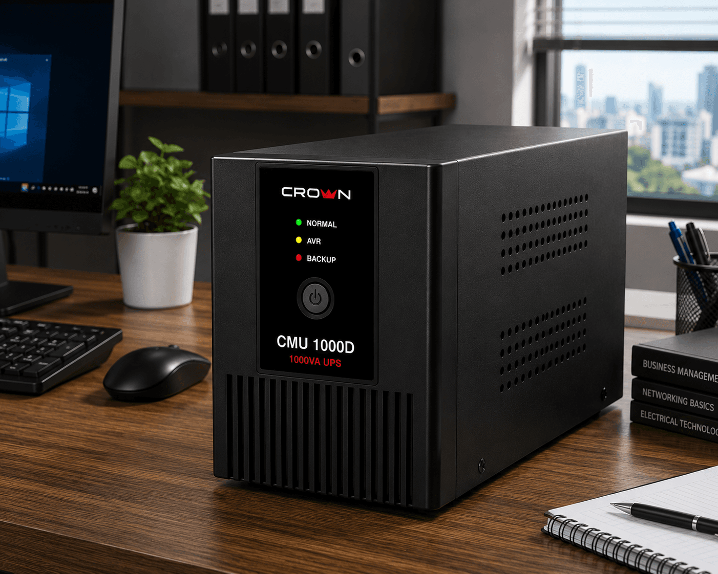 CROWN CMU 1000D 1000VA Line-Interactive Uninterruptible Power Supply (UPS) 2