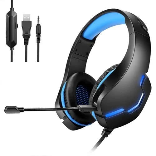 J10 Gaming Headset With Microphone LED Light For Xbox One, PS4, PC Computer