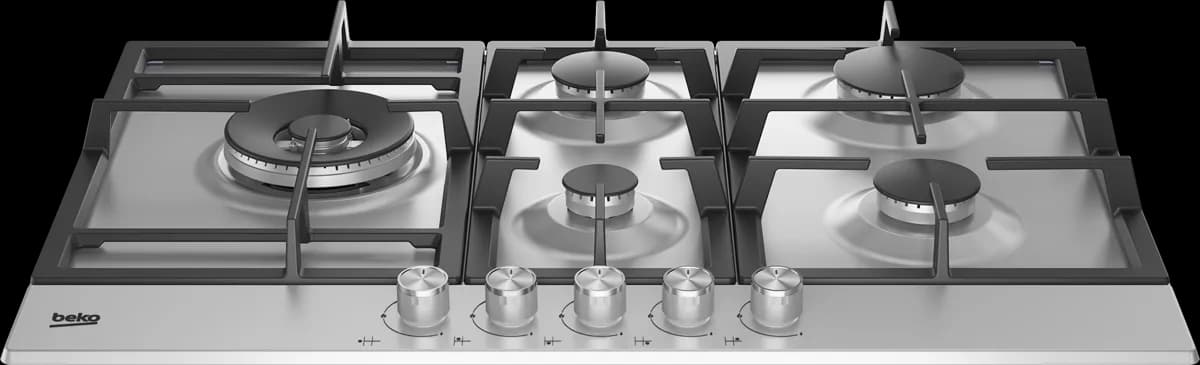 Beko HQAW75225SX 75cm 5 Burner Gas Hob 5