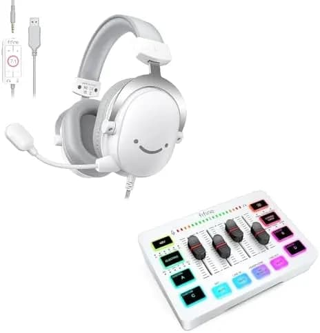 USB PC Headset and Audio Mixer,Streaming Over-Ear Wired Headphones with 3.5mm Audio Jack - Gaming Headset 2