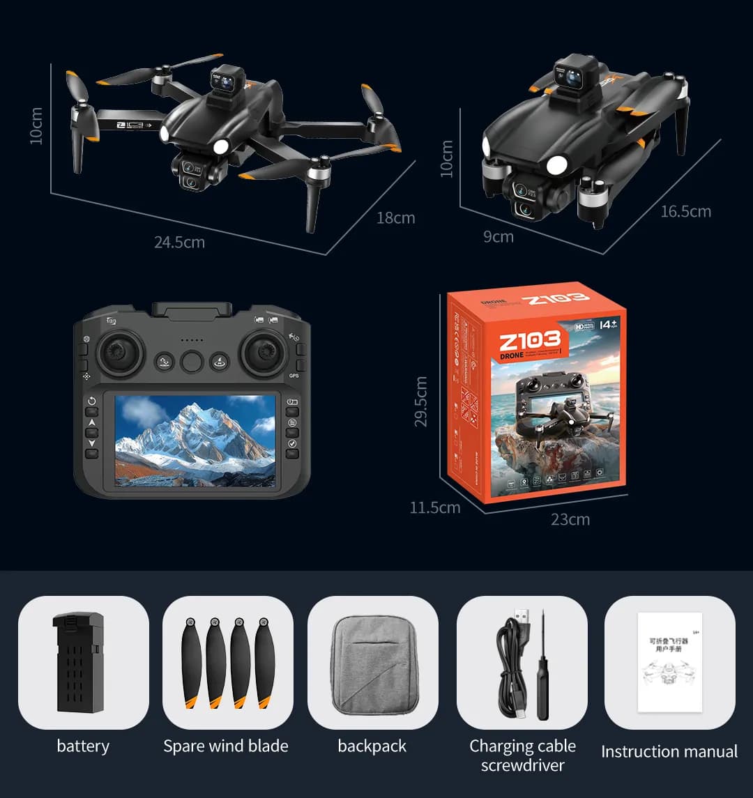 Tramigo Z103 5G GPS Drone With Dual HD Cameras 8K FPV 5