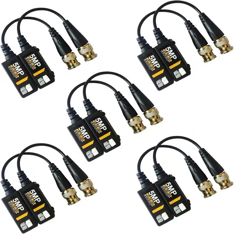 TVI/CVI/AHD Passive Video Balun BNC Male 5 Pairs 3