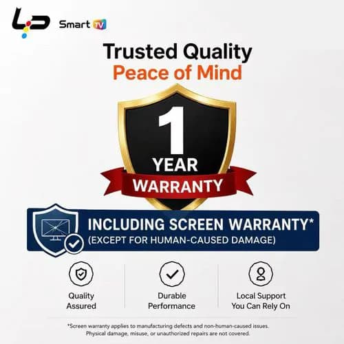 LP LP Smart TV 55-Voice Bluetooth Remote-4K UHD-Android 14.0-1.5+8GFrameless-WiFi+Bluetooth-3 HDMI + 2 USB+ 1 year warranty - Black 9