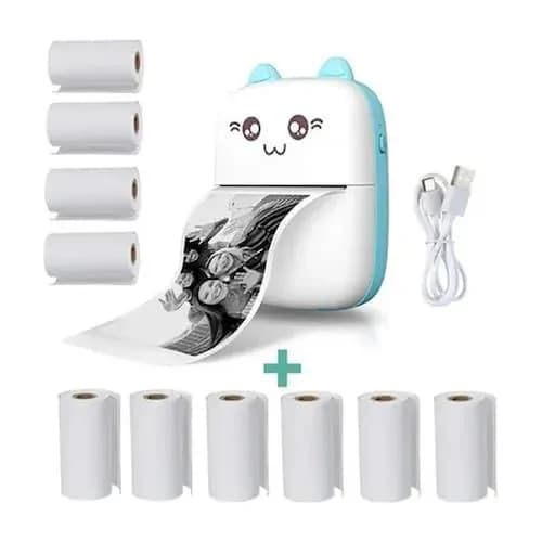 C9 Mini Thermal Printer & Paper – Blue 2