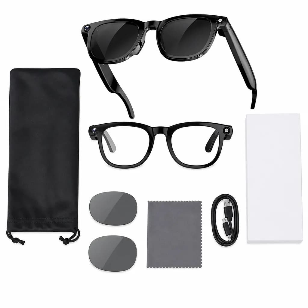 CY01 Smart Glass 12MP 4K HD Camera AI Translation 2 Lens