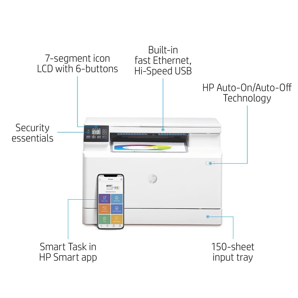 HP Color LaserJet Pro MFP M182n Printer (7KW54A) 2