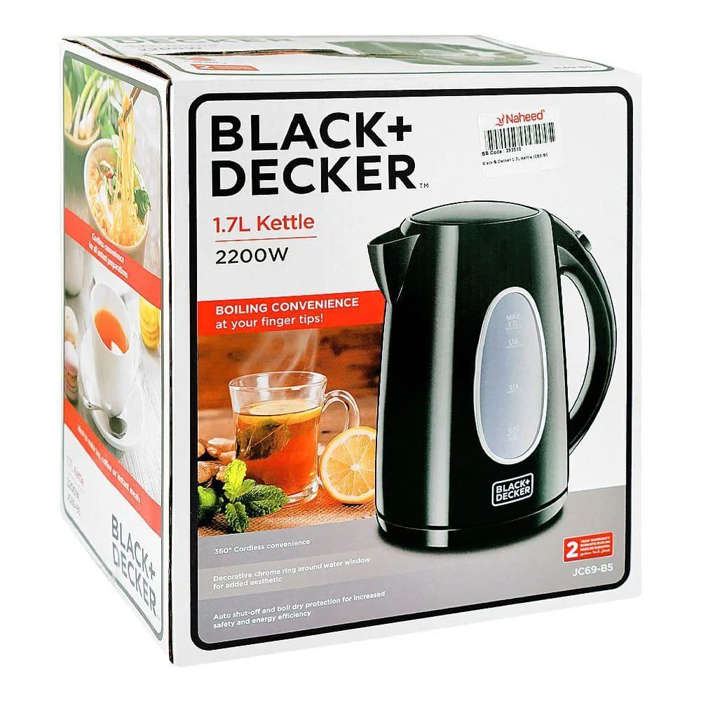 Black & Decker JC69-B5 Electric Kettle 1.7L 2200W Black 4