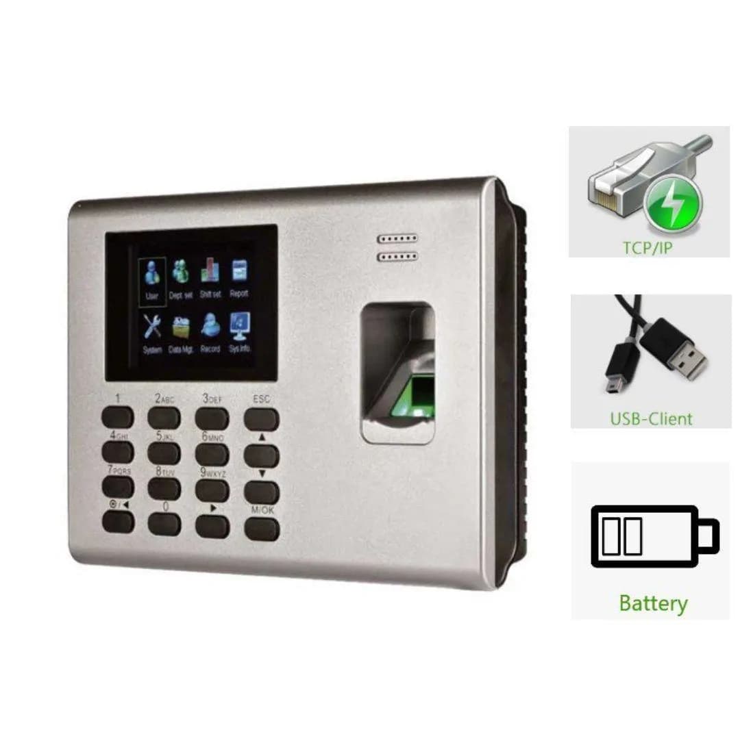 ZKTeco Biometric Fingerprint Time Attendance Machine with Inbuilt Battery 4
