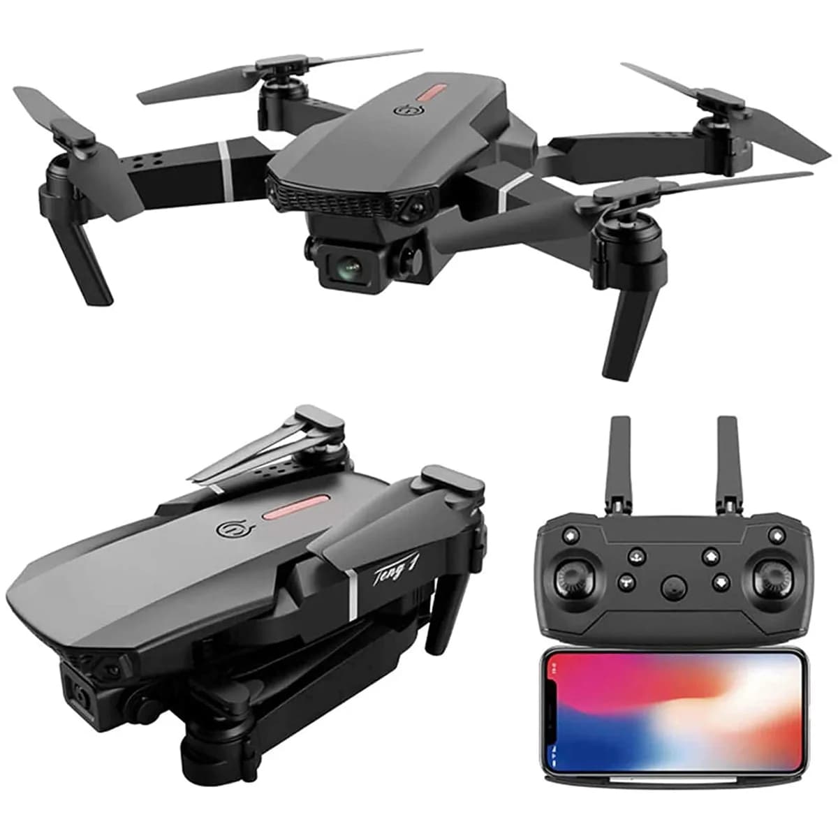 E88 Pro 8K Dual-Camera Foldable Drone – Includes 2 Batteries 2