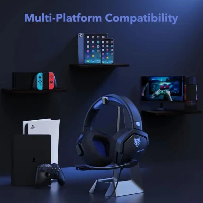 Nubwo G06 Gaming Headset - Blue & Black 4