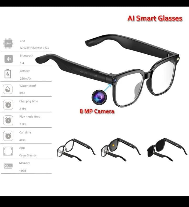 AI Smart Eyeglass – Black 2