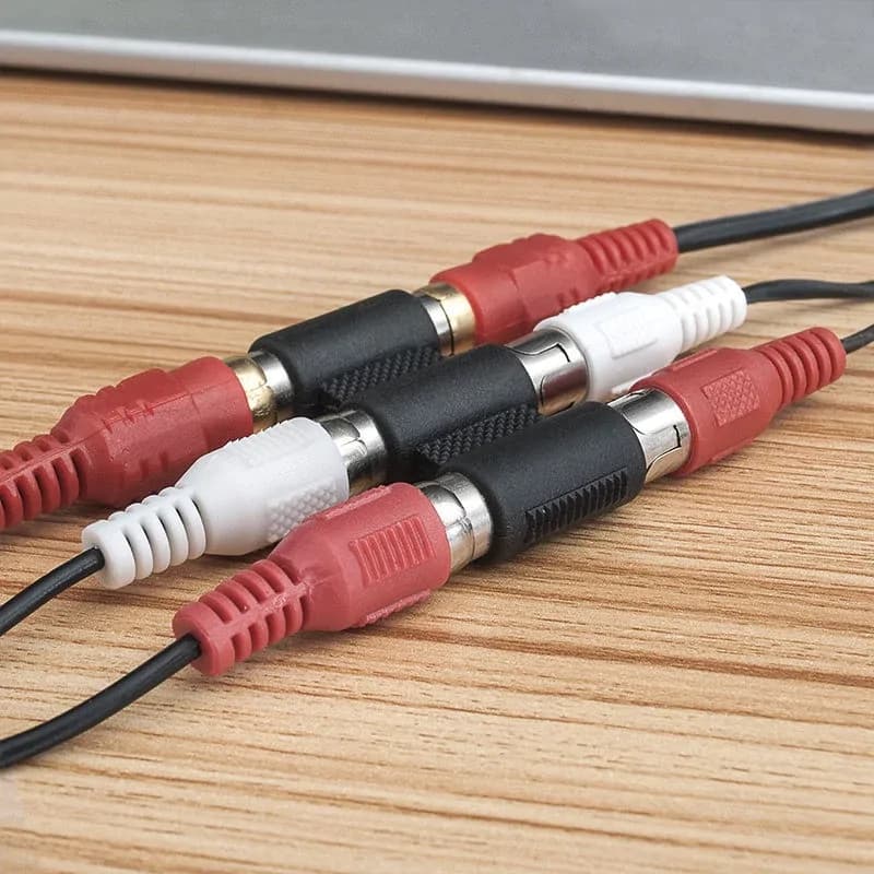 Female To Female Av 3 Rca Audio & Video Coupler Adapter 2