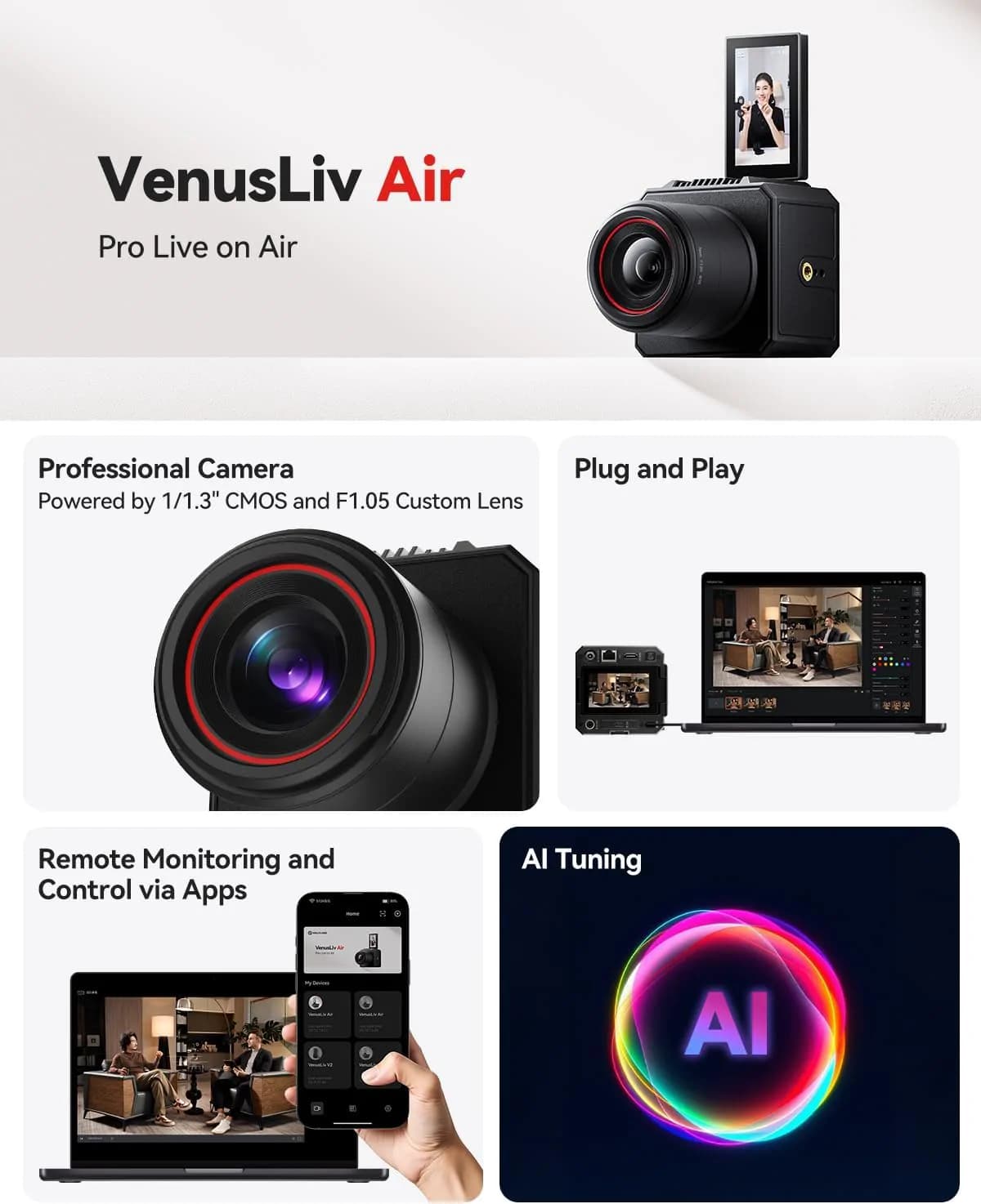 Hollyland VenusLiv Air Live Streaming Camera 3