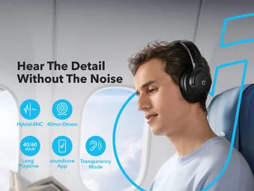 Anker Soundcore Life Q20i Hybrid Active Noise Cancelling Headphones 5