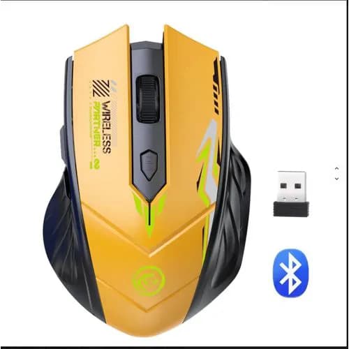 T2 Wireless Gaming Mouse, Silent Clicks, 1600 DPI - Yellow 3