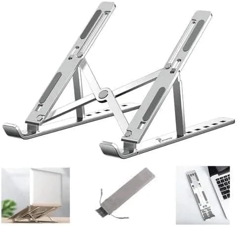 Aluminum Adjustable Laptop Stand for Desk Foldable Anti-Slip Computer 2