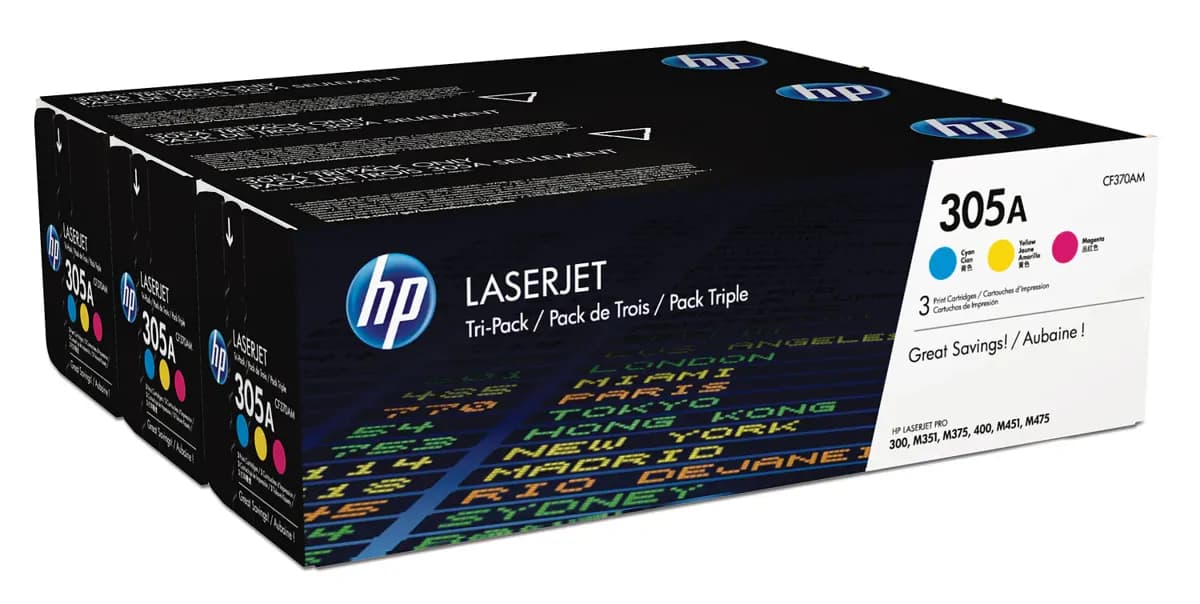 305A Toner Cartridges Set Black Cyan Yellow and Magenta for HP 6