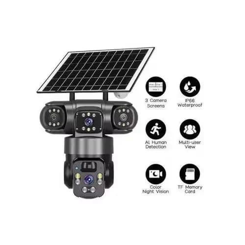 V380 8MP Triple Lens PTZ Solar Camera 4
