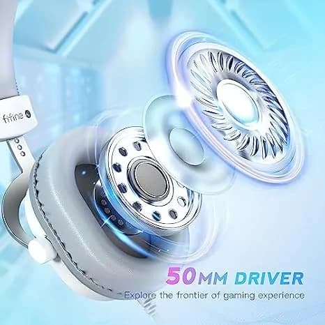 USB PC Headset and Audio Mixer,Streaming Over-Ear Wired Headphones with 3.5mm Audio Jack - Gaming Headset 6