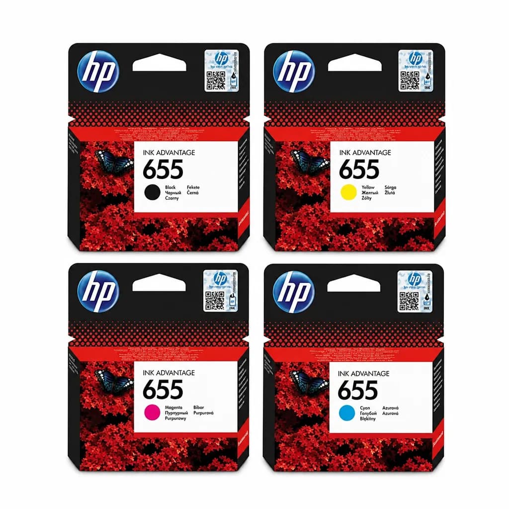 HP 655 Ink Advantage Cartridges Black and Colours 4 Pack