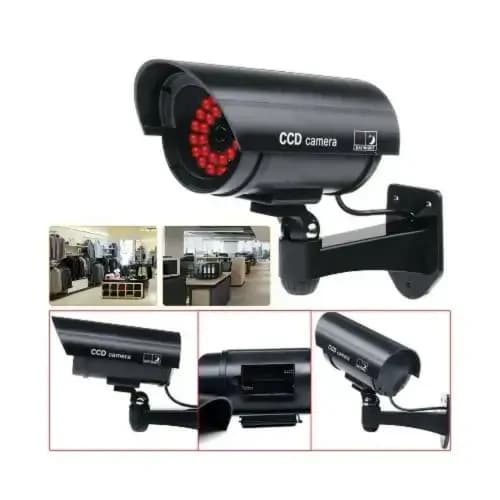 Flashing LED CCD Dummy IR CCTV Camera – Black 4