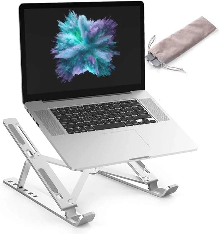 Aluminum Adjustable Laptop Stand for Desk Foldable Anti-Slip Computer