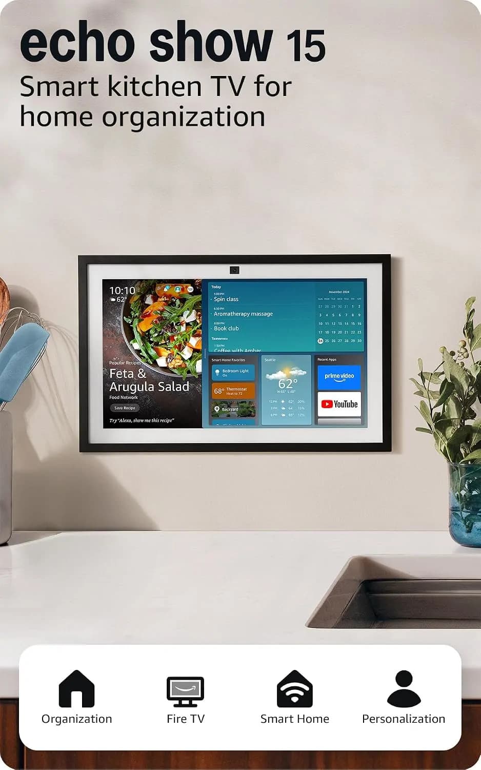 Amazon Echo Show 15 Full HD 15.6 Inch Smart Display 9