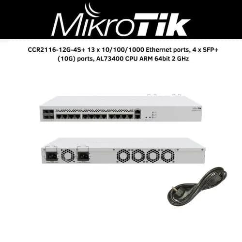 MikroTik CCR2116-12G-4S+ 16-Core 12-Port Gigabit 10G Router