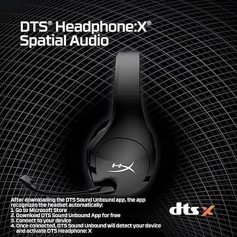 HyperX Cloud Stinger Core – Wireless Lightweight Gaming Headset - Noise Cancelling Microphone, For PC, Black 4
