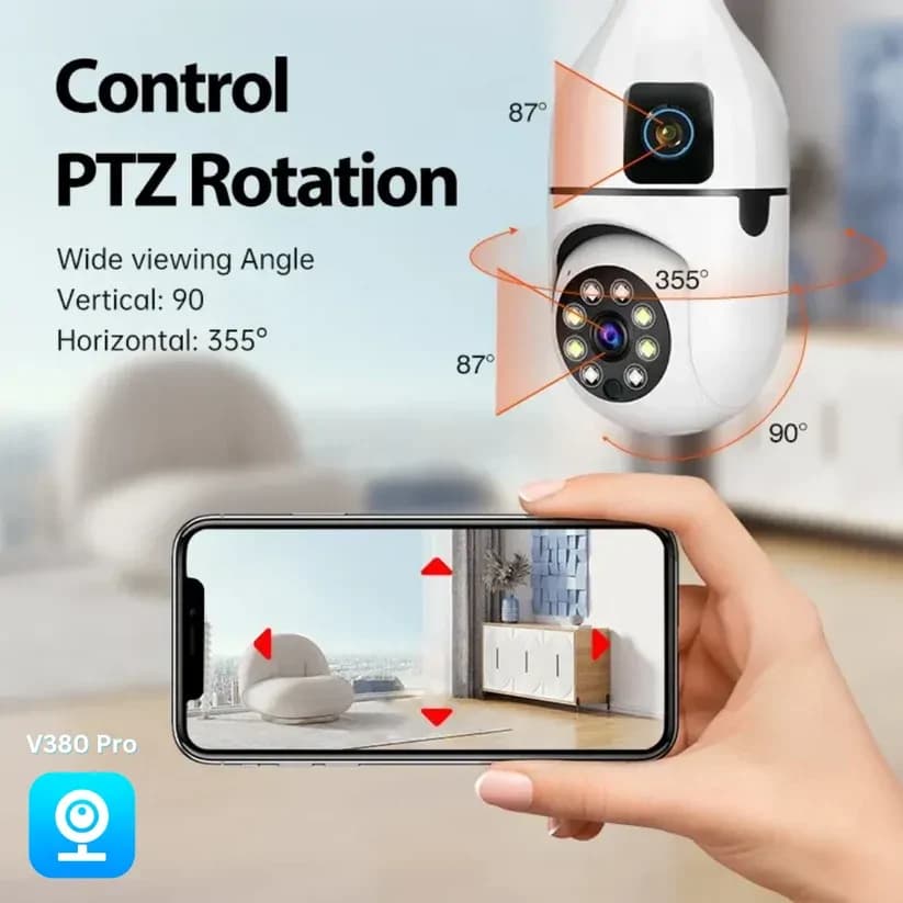 Wifi Bulb CCTV Camera 2 Lens 3
