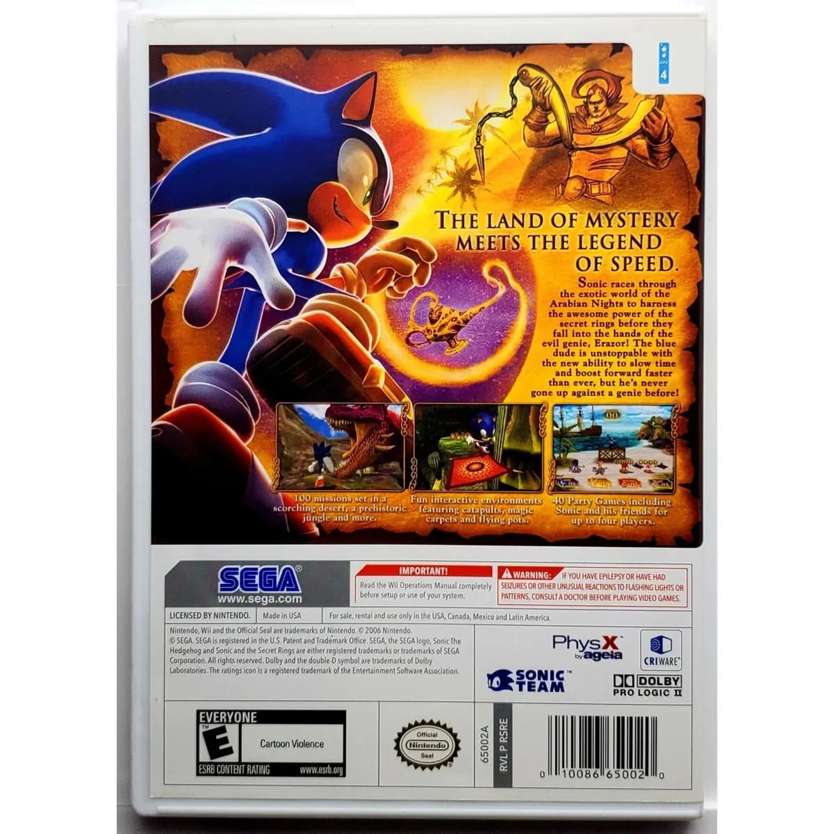 Sega Sonic And The Secret Rings Nintendo Wii 4