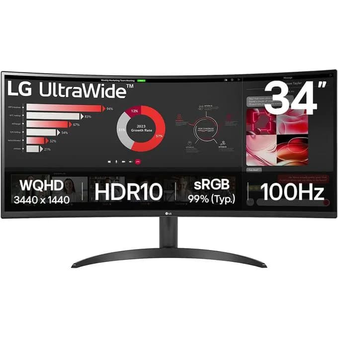 LG Curved Ultrawide Qhd Hdr Monitor With Freesync™ 4