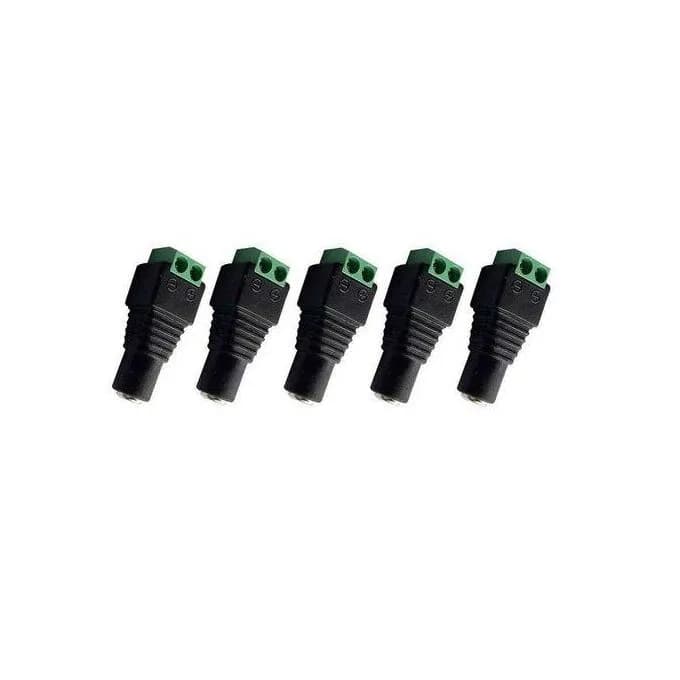 DC Power Female/Male Jack Connector Cable Adapter Plug For CCTV Cameras - 10pcs 3