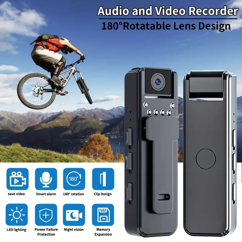 Mini Camera - Hd Micro Cam Magnetic Body Camera Loop Recording Camcorder Security 4