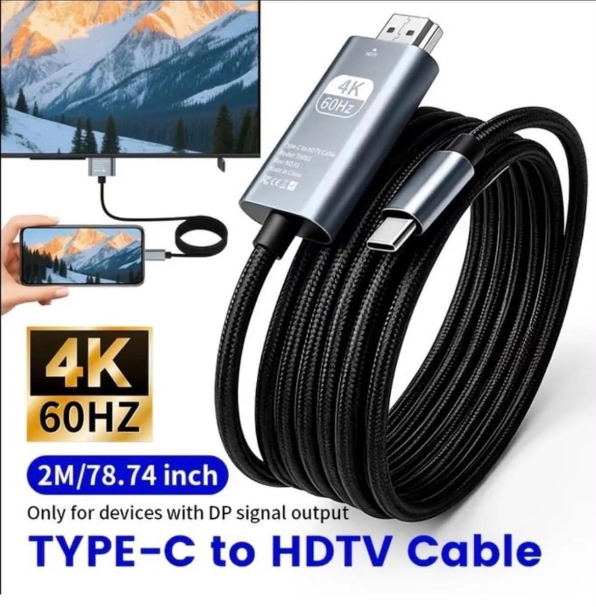 4k Type C To HDMI Cable - Male to Male 2