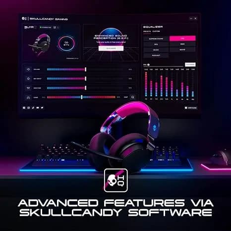 Skullcandy SLYR Pro Multi-Platform Over-Ear Wired Gaming Headset, Enhanced Sound Perception, 2
