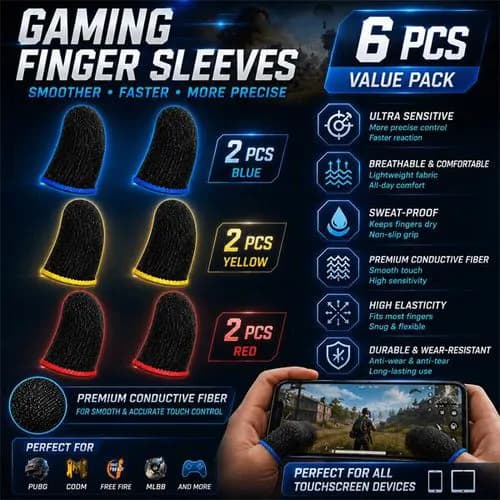 Mobile Game Controller Breathable Thumb Finger Sleeves 4