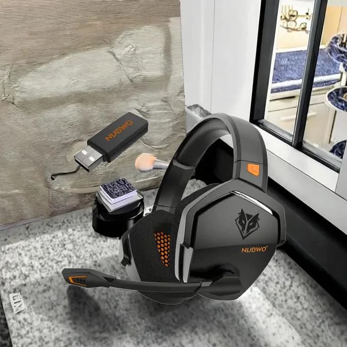 Nubwo G06 Gaming Headset - Orange & Black 2