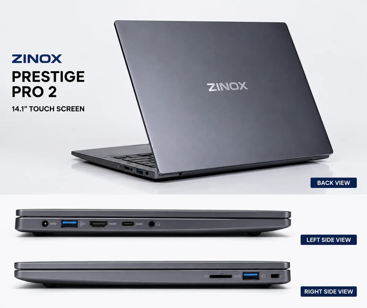Zinox Prestige Pro 2  14.1 Core i5 Touch Screen FreeDOS 4
