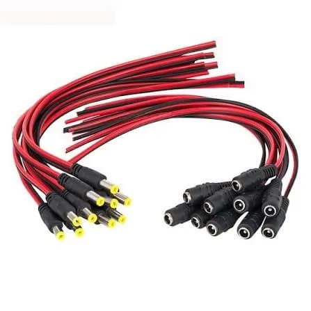 50 Pairs Of Dc Power Jack Connector Cable Male And Female -100 Pieces